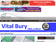 Tablet Screenshot of bury.vitalfootball.co.uk